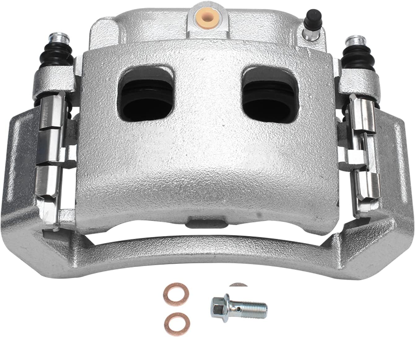 Detroit Axle - Front Brake Kit for 2002-2005 Dodge Ram 1500 2005-2006 Durango Disc Caliper w/Bracket Ceramic Pads w/Hardware Replacement