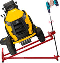 Lawn Mower Lift Jack, TUNTENDO Lifting Platform 882 Lbs Capacity Telescopic Maintenance Jack for Garden Tractors & Riding Lawn Mower with Manual Handle & Power Tool Extension Handle (Red)