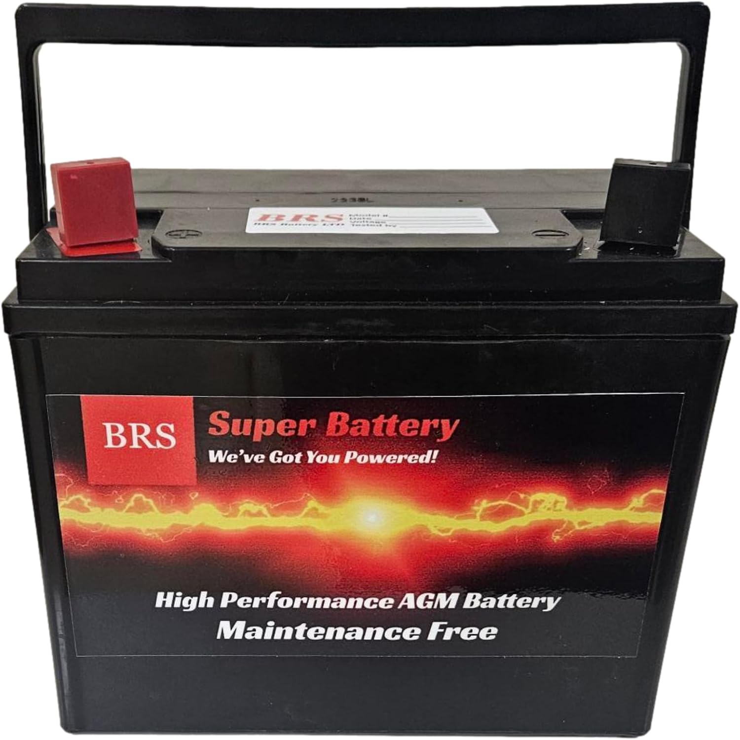 BRS U1 AGM Battery, 12V 300 CCA – Group U1 Lawn Tractor, Mower, Generator, UTV, ATV, Ride-On | Sealed, Maintenance-Free, Vibration Resistant, Long-Lasting, Cold-Weather Ready, Arrives Fully Charged