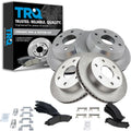 TRQ Front & Rear Premium Posi Ceramic Disc Brake Pads & Rotors Kit Compatible with GM