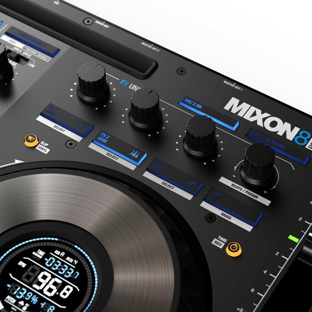 Reloop Mixon 8 Pro DJ Controller for Serato DJ with Essential Cables for Connecting to DJ Controllers and StreamEye Polishing Cloth