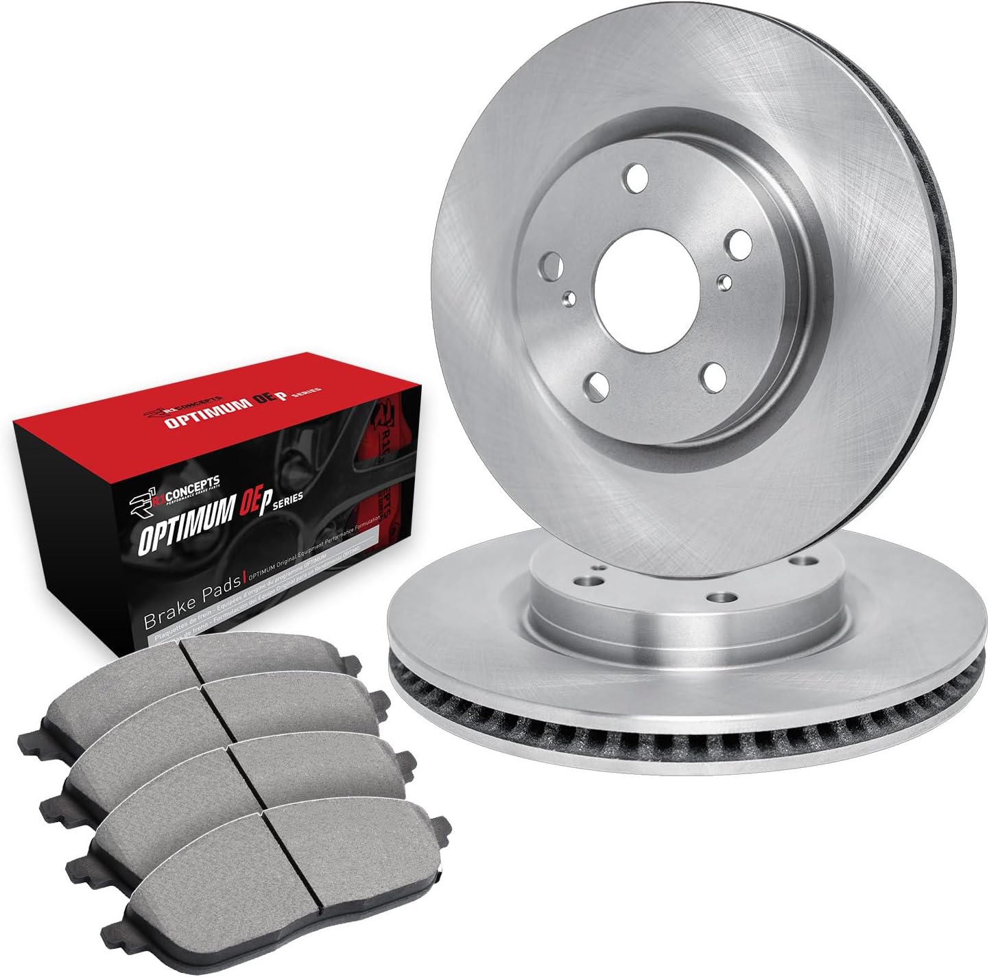 R1 Concepts Front Brake Kit Fits 2013-2019 Nissan Sentra| Optimum Oep Brake Pads and Blank Brake Rotors| 11.0' Front