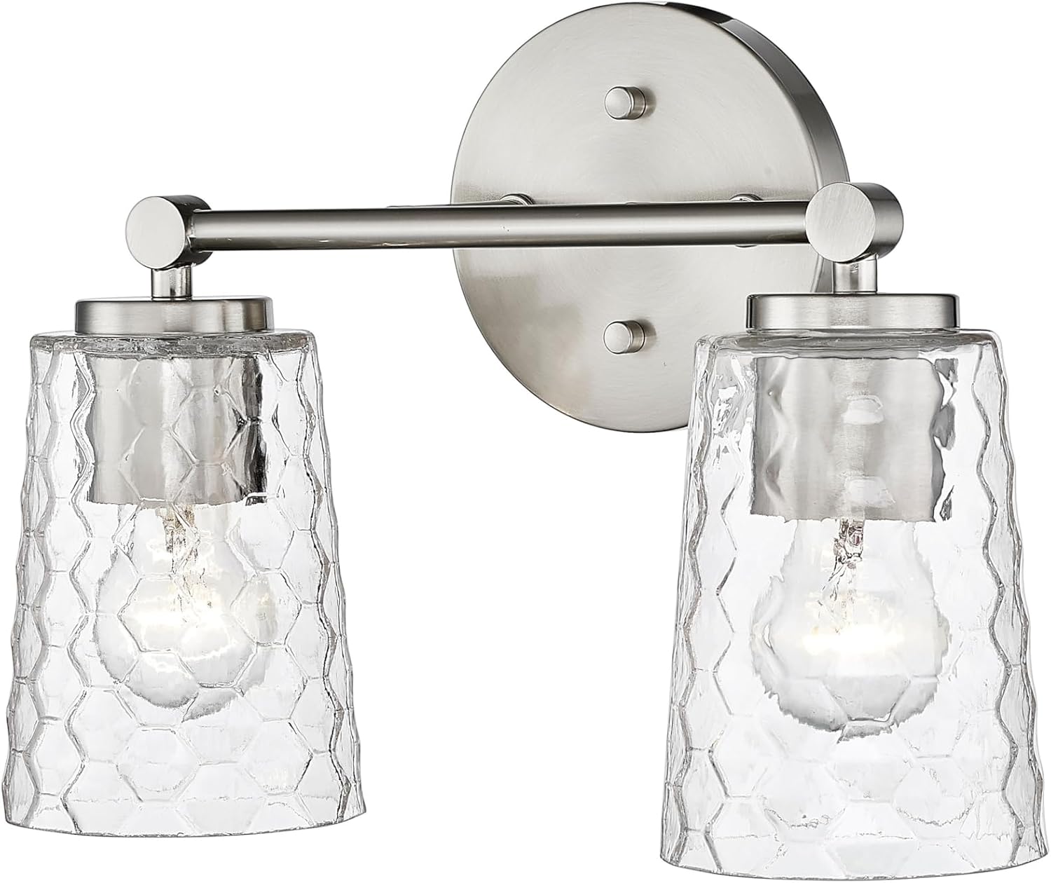 ML Lighting Ashli 2-Light Vanity Brushed Nickel
