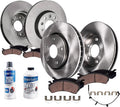 Detroit Axle - 10pc Brake Kit for 2020 2021 2022 2023 Cadillac CT4, Disc Brake Rotors Ceramic Brakes Pads w/Hardware Replacement : 11.81' inch Front and 12.40' inch Rear Rotors