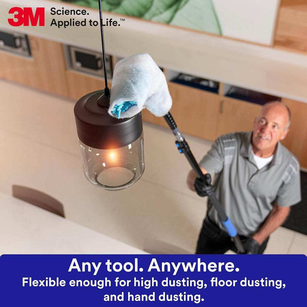 3M Easy Trap Sweep and Dust Sheets,1 Roll of 60 8' x 6' Sheets,Disposable Easy Sweep Floor Duster,Picks Up 8X More Dirt,Dust,Sand,Hair,Works on Dry or Wet Surfaces,Hardwood Floors,59152W,(Pack of 8)
