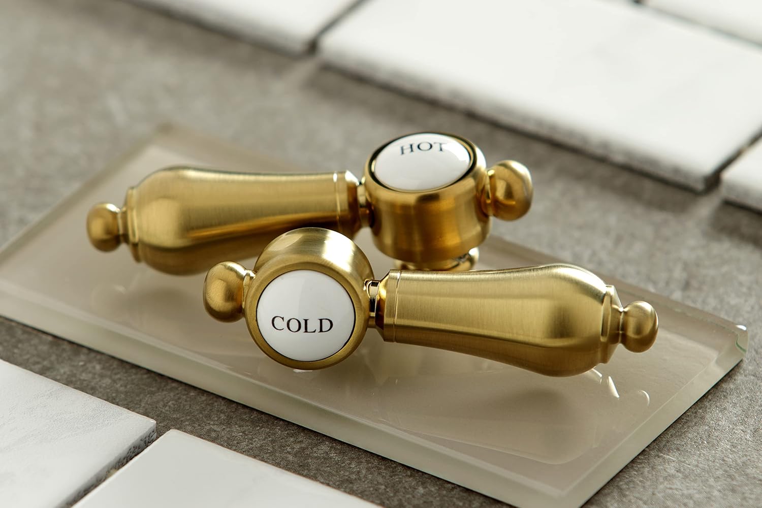 Kingston Brass KS2987BAL Heirloom Widespread Bathroom Faucet with Brass Pop-Up, Brushed Brass