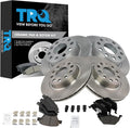 TRQ Front and Rear Brake Pad and Rotor Set Ceramic Compatible with 2011 Volkswagen Jetta