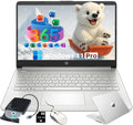 HP Flagship Everyday Laptop Computer - Win 11 Pro & AI-Powered 1-Y Office 365 • Intel Quad-Core(up to 3.4GHz) • Long Battery • 32G RAM • 128G UFS • w/256G SD Card & DVD Drive for Student & Business