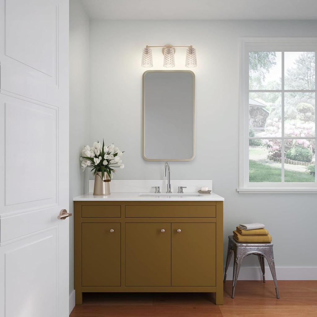 ML Lighting Ashli 3-Light Vanity Brushed Nickel