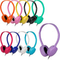 Classroom Kids Headphones Bulk 100 Pack Class Set of Headphones for Students Children Boys Girls Teen Adult,Group Learning, Computer Lab, Library, Online Lesson and Testing (10 Colors)