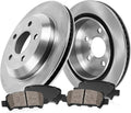 Callahan Brake Parts Front Brake Kit For Chrysler 300 2005-23 |Dodge Challenger 2009-23 |Charger 2006-23 |Magnum 2005-08 - Disc Rotors with Semi Metallic Brake Pads, EBYK001328