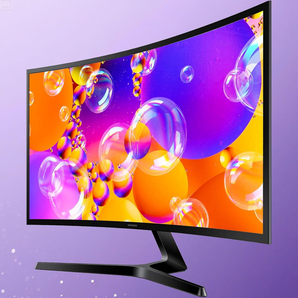 Samsung 27 inch FHD Gaming Monitor, S3 Series, 100Hz, 1800R Curved, G-Sync Compatible, Contrast Ratio 3000:1, Flicker-Free, Game Mode, HDMI & VGA, Ultra-Slim, Tilt Adjustment, Black