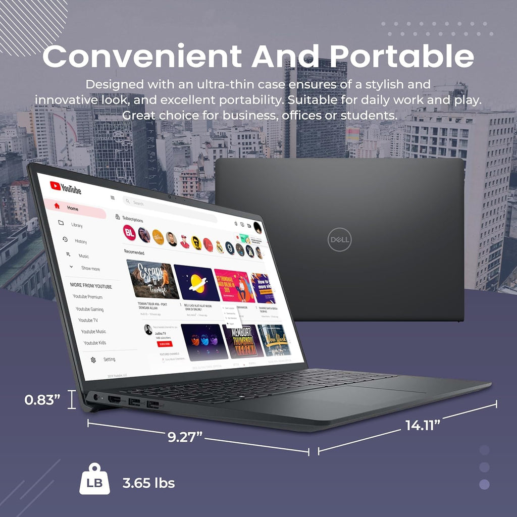 Dell Inspiron 15.6 Inch Business Laptop | FHD Touchscreen | Intel Core i7-1255U, 12th Gen 10-Core CPU (Up to 4.7 GHz) | 64GB RAM, 2TB SSD | Iris Xe Graphics | Windows 11 | WiFi-6 | 9HR Battery