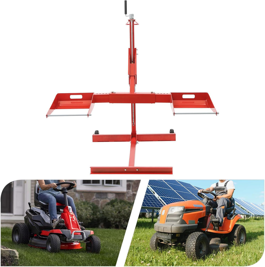 Lawn Mower Jack Lift, 750 Lbs Capacity Riding Lawn Mower Lift, Retractable Riding Mower Lift for Lawn mowers and Garden Tractors, Lift Height 0-62cm/0-24.41in