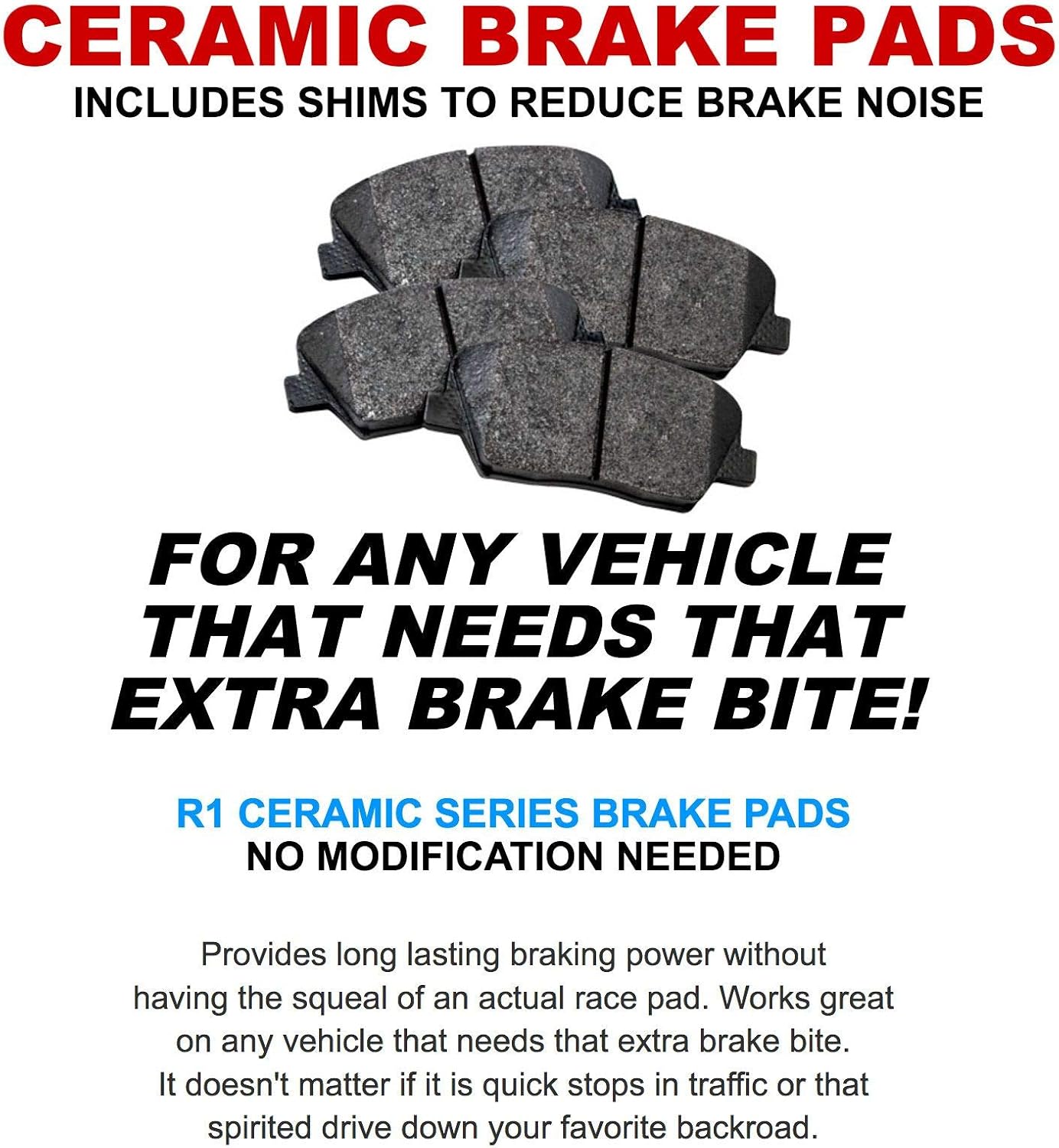R1 Concepts Front and Rear Brake Kit Fits 2005-2023 Chrysler 300; 2005-2008 Dodge Magnum; 2006-2023 Dodge Charger| Ceramic Pads, Drilled Slotted Rotors| Hardware| 13.6' Front & 12.6' Rear