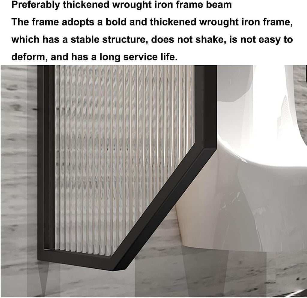 Urinal Partition Protection Screen Wall, Hanging Men's Urinal Privacy, Screen, Toilet Partition, Suitable for Bathroom, Hotel (Black Wrought Iron 3pcs)