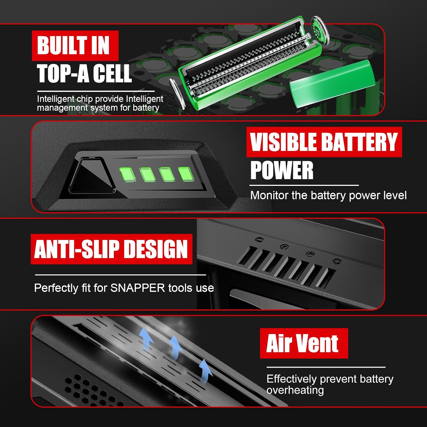 82V Replacement for Briggs & Stratton Snapper XD 82V Battery 3.5Ah, Compatible with Snapper Battery BSB2AH82 BSB3AH82 BSB4AH82 BSB5AH82 1760514 for Snapper XD 82V Cordless Power Tools