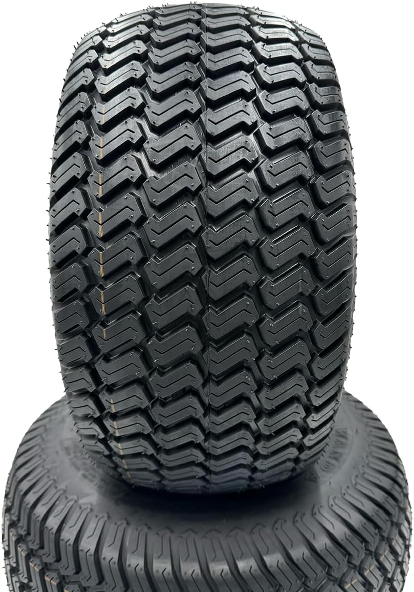 Set of 2 - Silver 20x10.00-8 Lawn Mower Tire and Rim