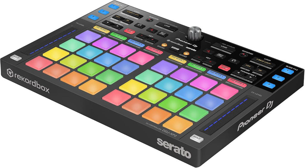 Pioneer DJ DDJ-XP2 Sub-Controller for Rekordbox & Serato DJ Pro Bundle with Case, Headphones, and Austin Bazaar Polishing Cloth