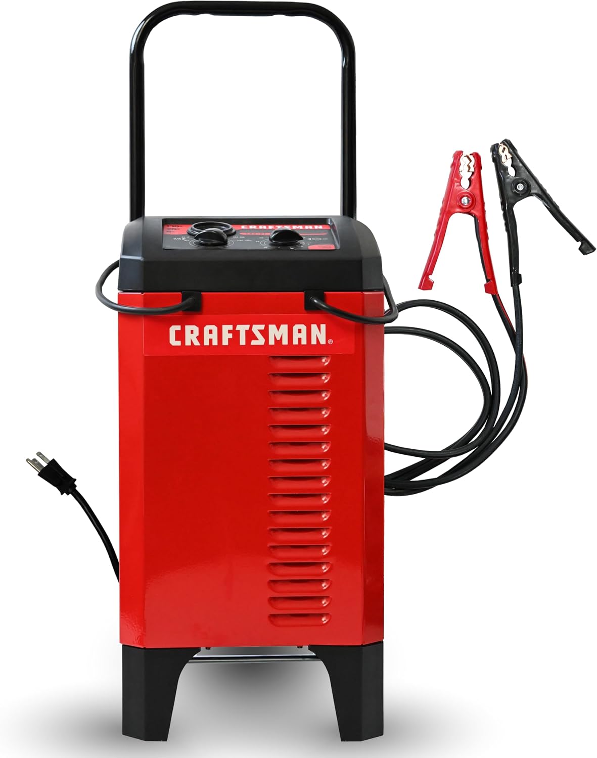 CRAFTSMAN Wheeled Manual 6A Car Battery Charger and 175A Engine Starter, 2-in-1 Solution, Timer-Controlled, 25A Boost, for 12V Power Sport, Automotive, and Marine Batteries, CMXCESM274