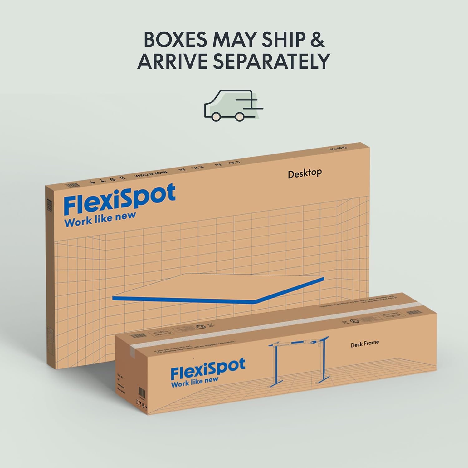 FLEXISPOT EN1 One-Piece Standing Desk, Electric Adjustable with 4 Memory Presets, 176 LBS Capacity, Stable & Quiet, Seamless Desktop for Home Office & Dual Monitors, 55'x28' Maple