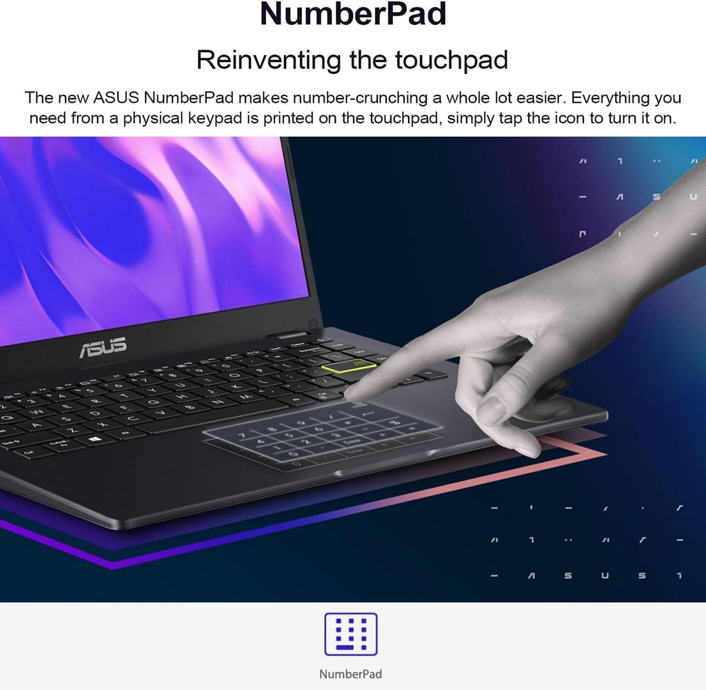 ASUS 14' Laptop for Business & Student, 14' FHD Display, Intel Celeron N4500, 4GB Memory, 64GB eMMC, NumberPad, Webcam, Wi-Fi, HDMI, Windows 11 (Renewed)