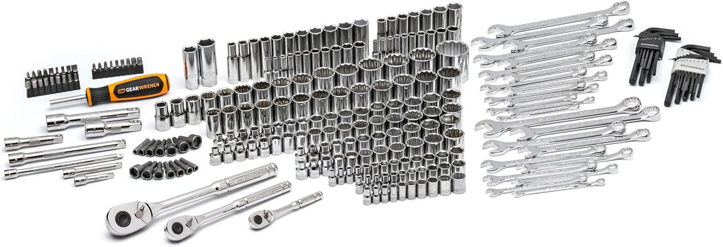 GEARWRENCH Mechanics Tool Set in 3 Drawer Storage Box, 257 Pc, 1/4 in 3/8 in and 1/2 in Drive, Metric/SAE | GW72XLCBMTS
