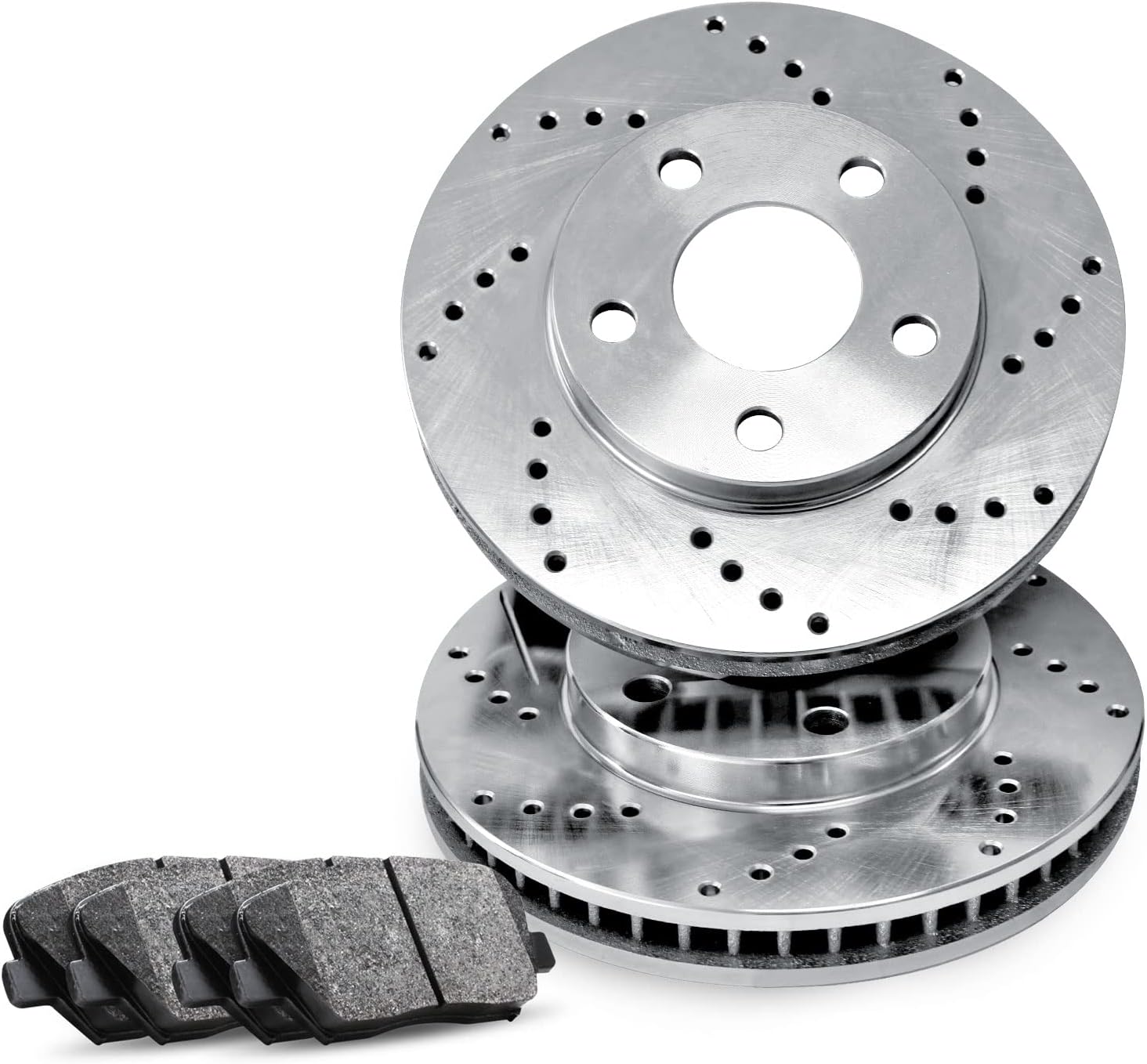 R1 Concepts Front Brakes and Rotors| Automotive Replacement Brake Kits| Front Ceramic Brake Pads and Rotors Kit| Fits 2006-2007 Subaru B9 Tribeca, 2015-2019 Subaru Legacy, Outback