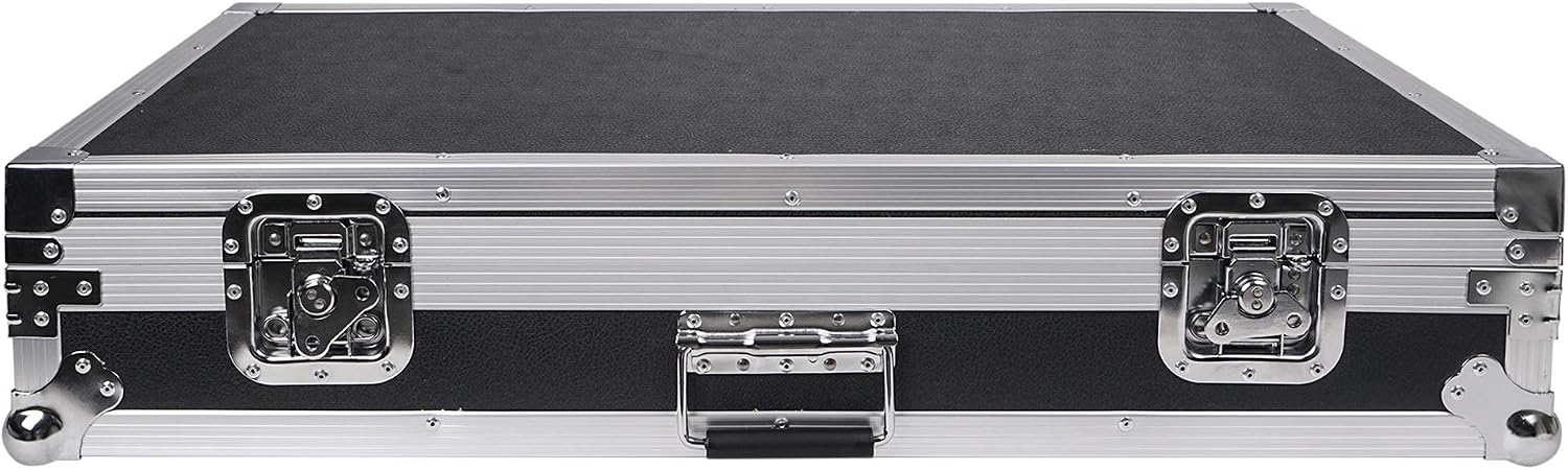 Sound Town Heavy-Duty Plywood Guitar Pedal board ATA Road Case with Pedal Mounting Tape fastener, Interior: 32.7' x 19' (STRC-PD2)