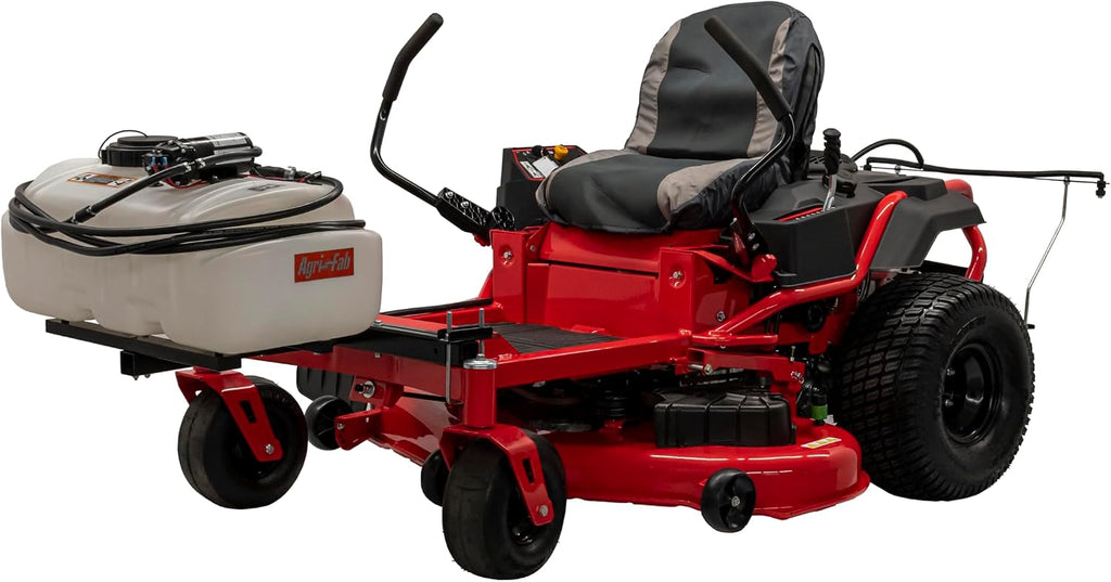 Agri-Fab 45-0628 Zero Turn Riding Lawn Mower Sprayer with Boom and Spray Wand 15 - Gallon Capacity Tank, 2.2 GPM, 100 PSI Sprayer Pump, Universal Design fits Many Zero Turn Brands