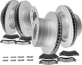 SCITOO Front 13.89' Rear 13.85' Brake Pads and Rotors Kits Fit For Dodge Ram 1500 2006-2008,For Dodge Ram 2500 2003-2008,For Dodge Ram 3500 2003-2008