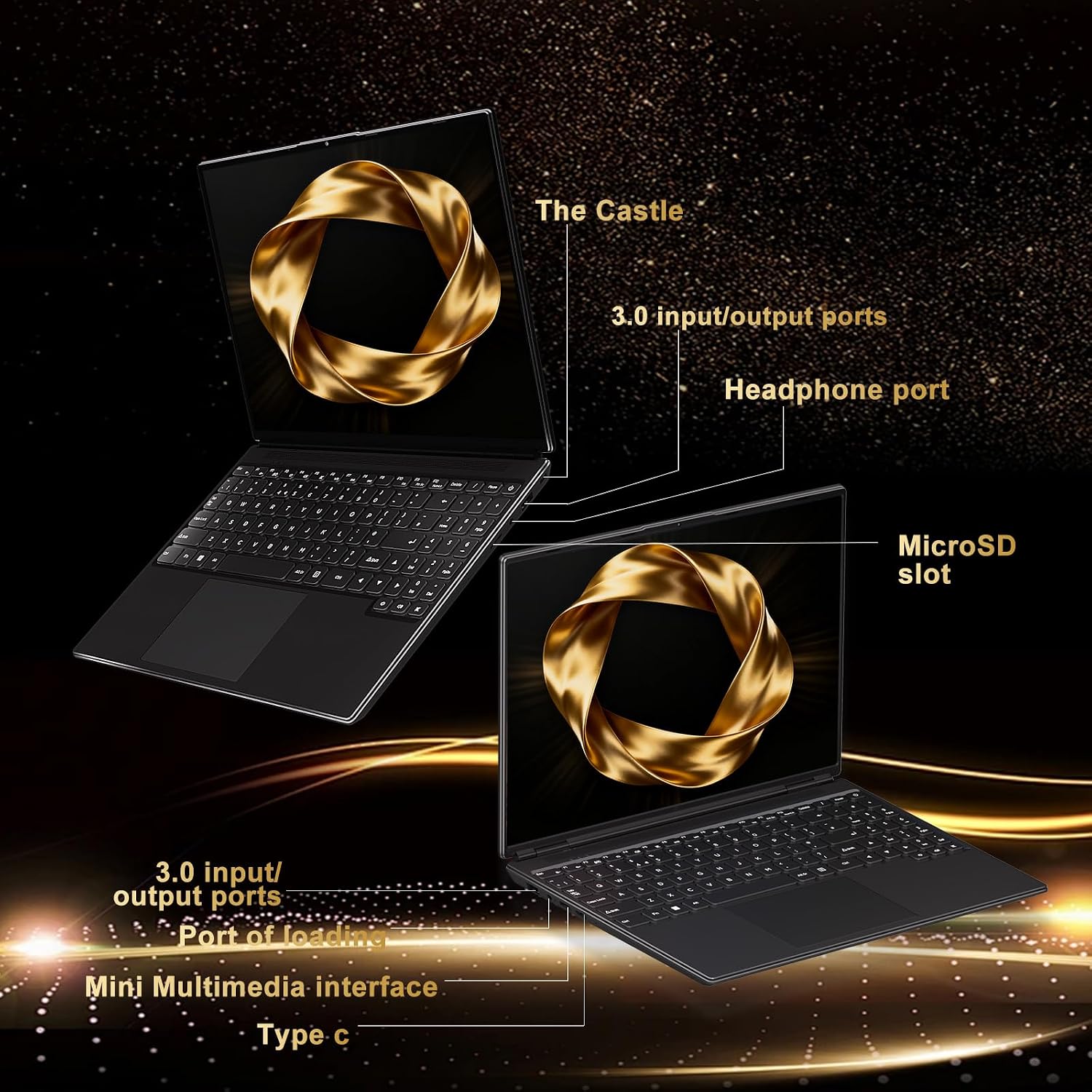 2025 16 Inch Gaming Laptop N5095 (Up to 2.9 GHz) 12GB+512GB SSD Support 1TB Expand Win 11 Laptops 1920 * 1200 FHD Screen 5G WiFi BT 4.2 Webcam Cooling Fan Numeric Keypad -Black