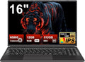 2025 16 Inch Gaming Laptop N5095 (Up to 2.9 GHz) 12GB+512GB SSD Support 1TB Expand Win 11 Laptops 1920 * 1200 FHD Screen 5G WiFi BT 4.2 Webcam Cooling Fan Numeric Keypad -Black