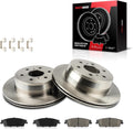Torchbeam 55133 D1194 Rear Disc Brake Rotor and Ceramic Brake Pad Set Kit for Rear For: Chevrolet Avalanche,Chevrolet Silverado, GMC Sierra,Tahoe,Suburban,Escalade, EXT, ESV,Yukon, Yukon XL