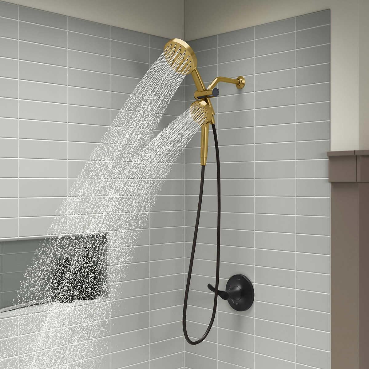 Kohler Prone 3-in-1 Multifunction Shower Head with PowerSweep (Gold)