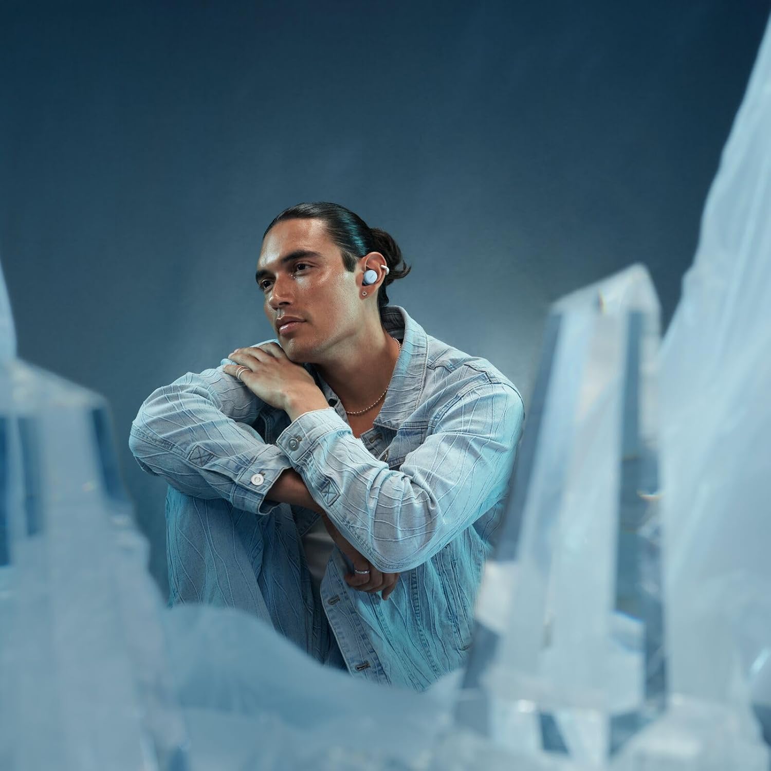 Bose QuietComfort Earbuds - True Wireless Bluetooth Earbuds with Active Noise Cancellation and Mic, USB-C Charging, IPX4 Rating, Up to 8.5 Hours of Playtime, Ice Blue - Limited Edition Color