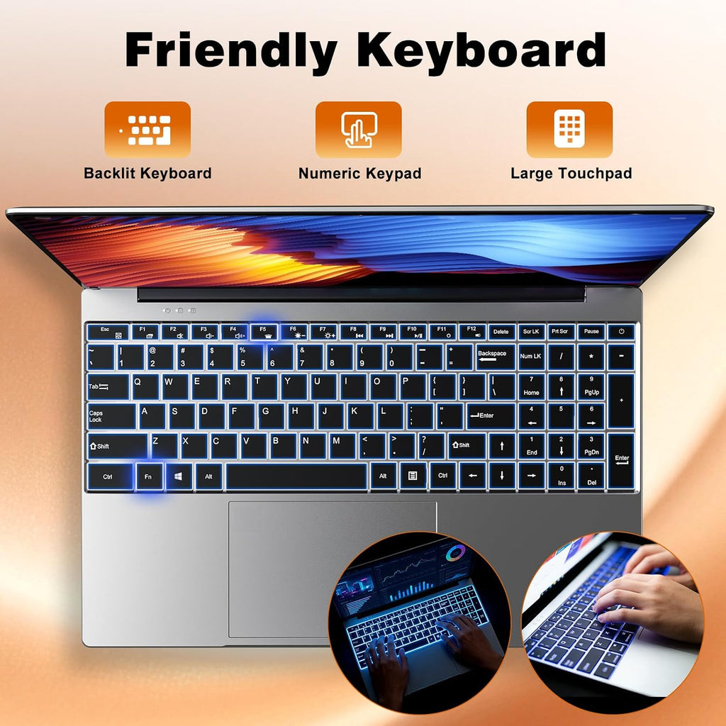Core i5 Laptop Computer 2026 New, 15.6 Inch Window 11 Pro Lap Top PC 16GB RAM 1TB SSD, 2-Year Warranty, Office 365, FHD 1920*1080 IPS Display, Backlit Keyboard, WiFi5 BT4.2 USB, UHD Graphic