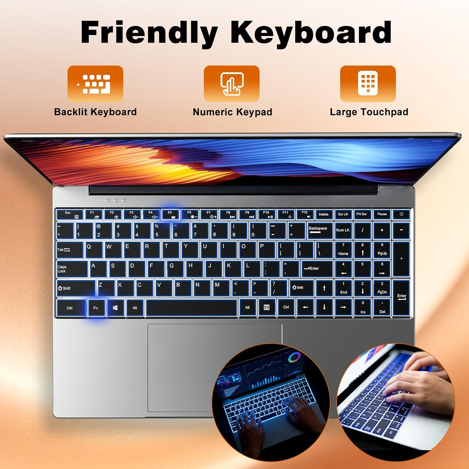 Core i5 Laptop Computer 2026 New, 15.6 Inch Window 11 Pro Lap Top PC 16GB RAM 1TB SSD, 2-Year Warranty, Office 365, FHD 1920*1080 IPS Display, Backlit Keyboard, WiFi5 BT4.2 USB, UHD Graphic