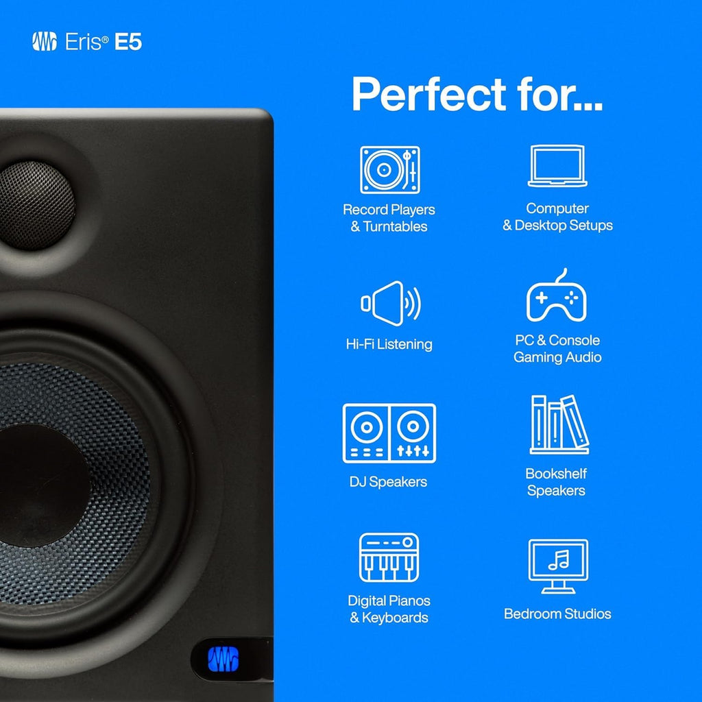 PreSonus Eris E5 Pair 2-Way 5.25' Near Field Studio Monitors