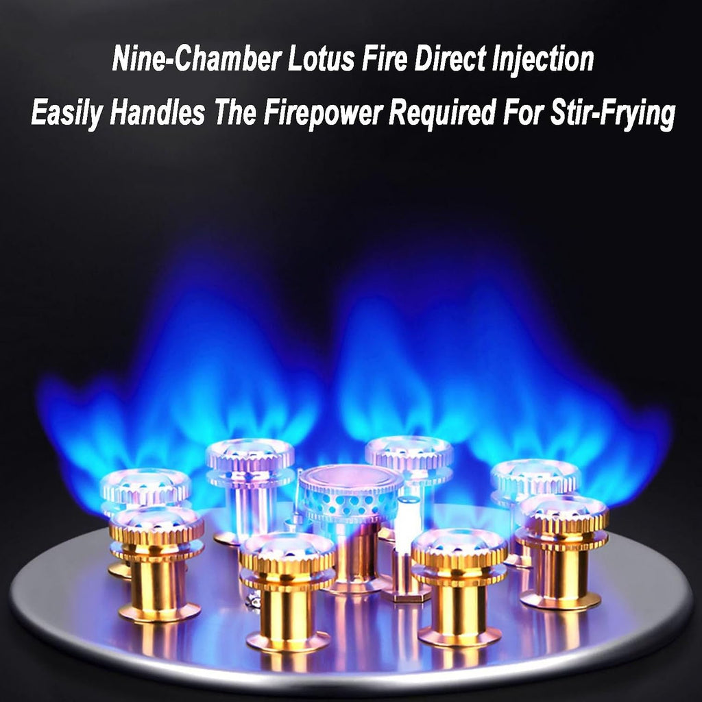 Gas Stove 2 Burners,NG/LPG Convertible Stove,Tabletop/Built-in Stainless Steel Cast Copper Cooktop,with Flameout Protection,4.8KW/5.2KW(NG)