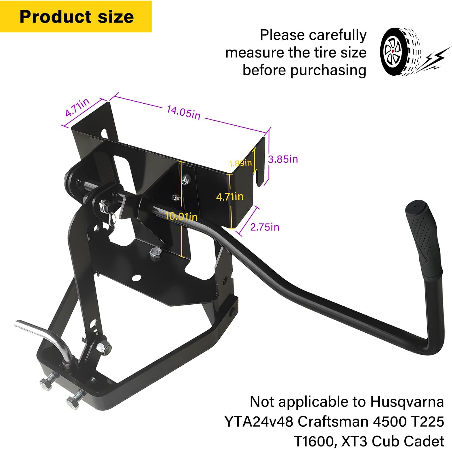 Garden Tractor Sleeve Hitch Attachment Rear Mount 585607901 Fit for H usqvarna Craftsman T300 T200 Series for with 23' Or Larger Rear Tires Cub Cadet Riding Lawn Mower Tractors