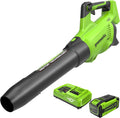Greenworks 40V (160 MPH / 700 CFM) Cordless Brushless Axial Leaf Blower, 8.0Ah Battery and Charger Included