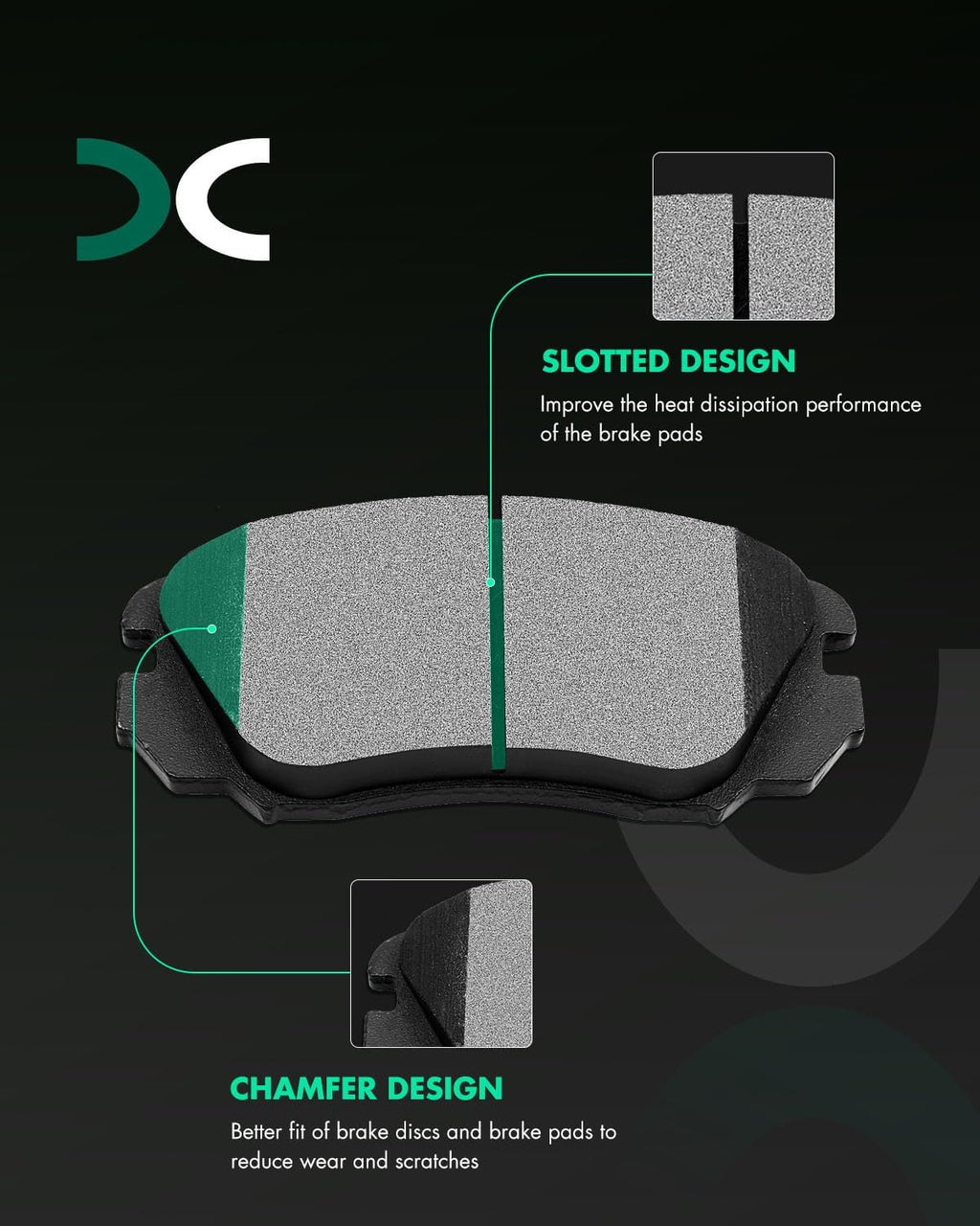 SCITOO Front 12.64' Rear 11.93' Brake Pads and Rotors Kits Fit For Chevrolet Equinox 2010-2017,For GMC Terrain 2010-2017