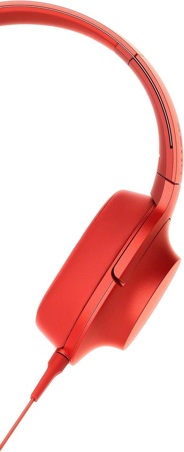 Sony hear on Premium Hi-Res Stereo Headphones (wired), Cinnabar Red