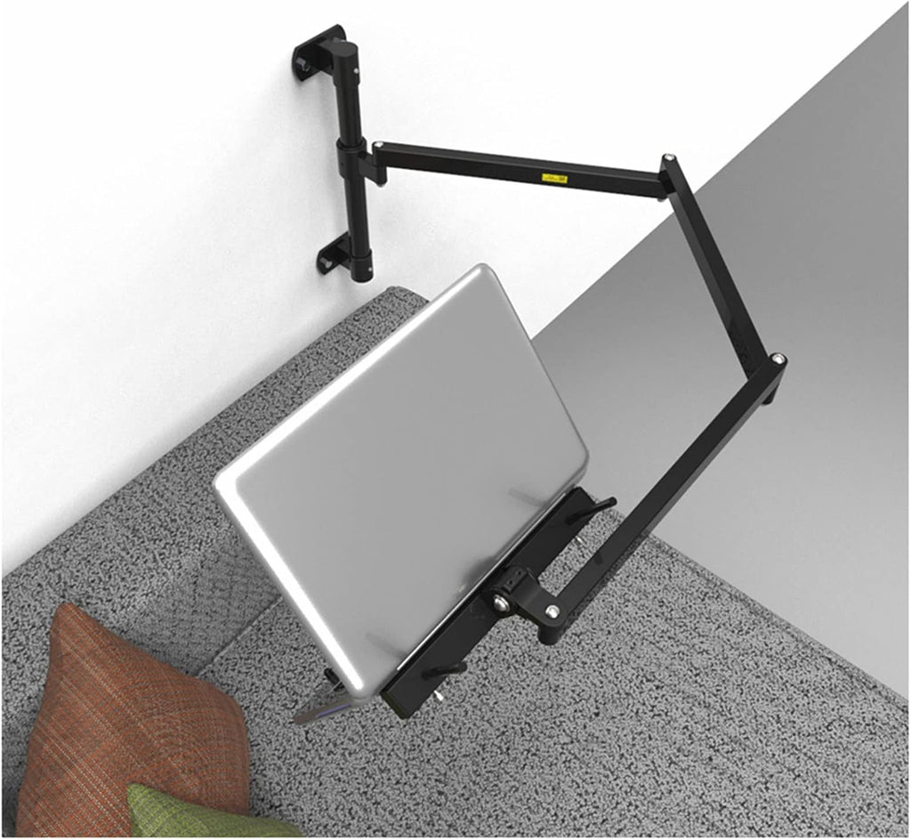 Wall Mount Laptop Stand - Swing/Tilt/Rotate Adjustable Screen Mount for 13-17 inch Laptops