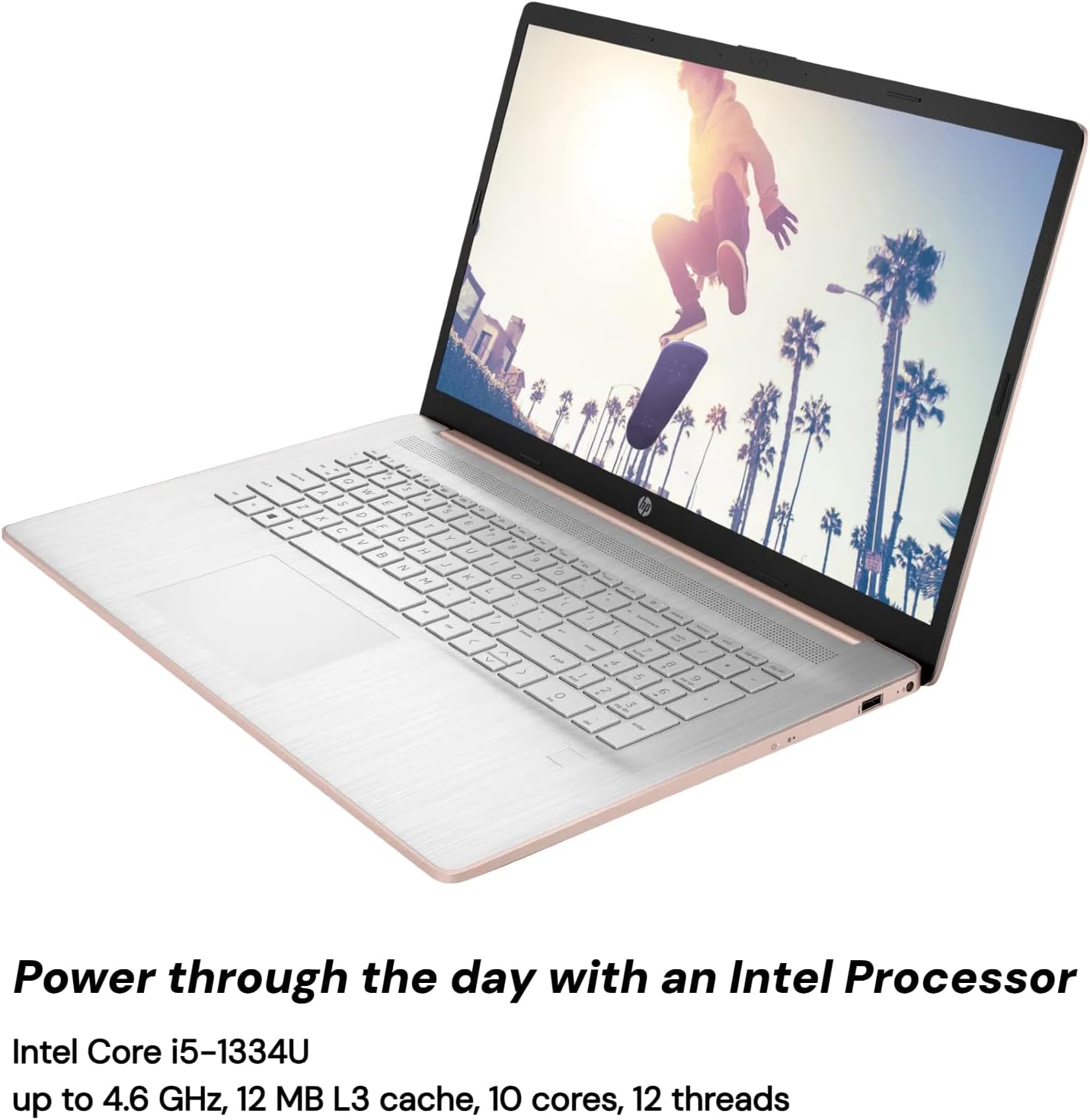 HP 17.3 Touchscreen Business Laptop Computer - 17.3' HD+ Touch Screen | Intel Core i7-1355U | 32GB RAM + 1TB SSD | Wi-Fi 6 & BT 5.3 | Windows 11 Pro | Pale Rose Gold