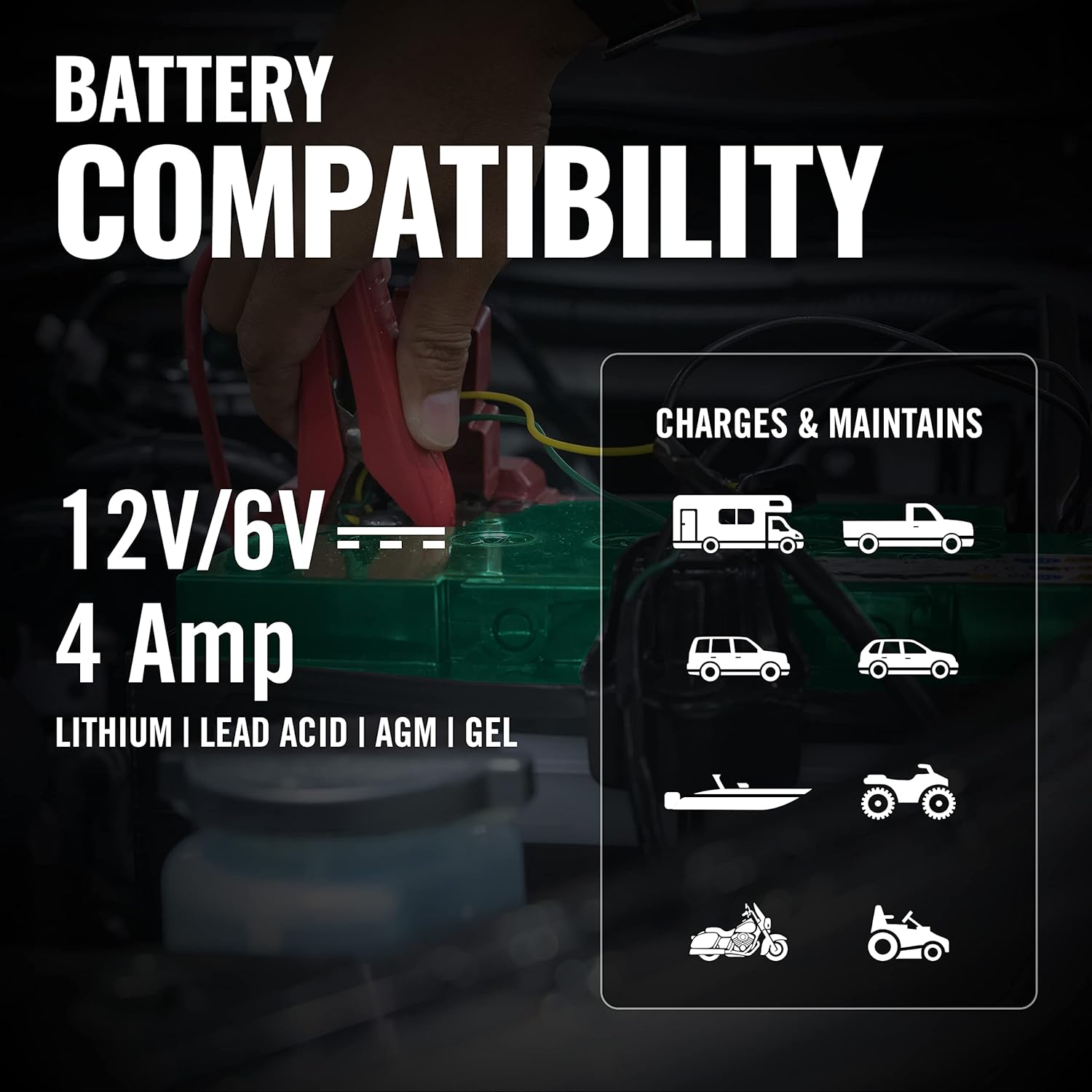 Battery Tender 10 Bank Multibank Charger - 40 AMP (4 AMPs Per Bank) - Selectable 12V / 6V - Smart and Switchable 12V Multi Battery Charger and Maintainer - 021-0134-DL-WH