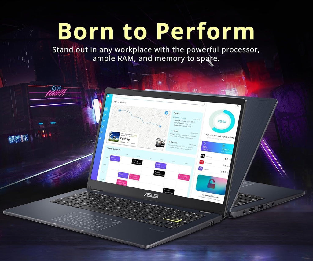 ASUS 14' Laptop for Business & Student, 14' FHD Display, Intel Celeron N4500, 4GB Memory, 64GB eMMC, NumberPad, Webcam, Wi-Fi, HDMI, Windows 11 (Renewed)