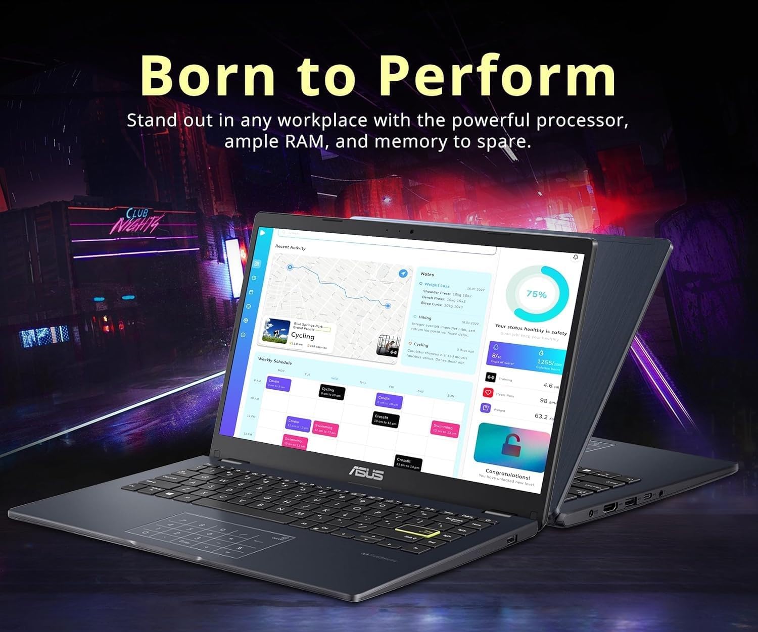 ASUS 14' Laptop for Business & Student, 14' FHD Display, Intel Celeron N4500, 4GB Memory, 64GB eMMC, NumberPad, Webcam, Wi-Fi, HDMI, Windows 11 (Renewed)