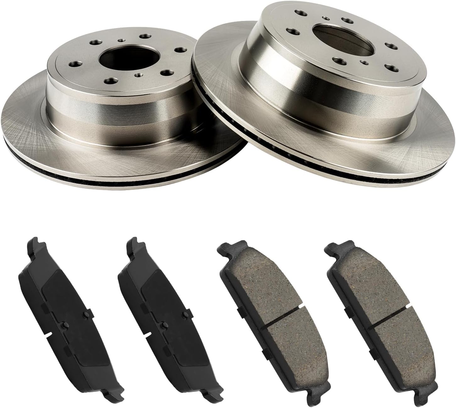 Torchbeam 55133 D1194 Rear Disc Brake Rotor and Ceramic Brake Pad Set Kit for Rear For: Chevrolet Avalanche,Chevrolet Silverado, GMC Sierra,Tahoe,Suburban,Escalade, EXT, ESV,Yukon, Yukon XL